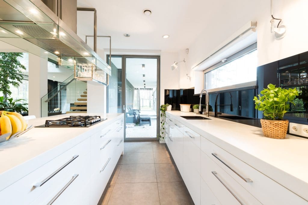 Cropped shot of a full of light kitchen interior