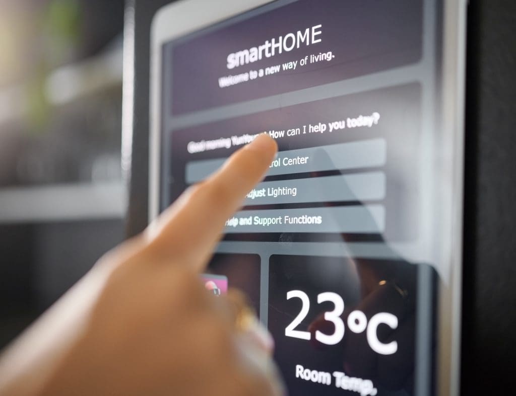 Smart home technology with digital app monitor for thermostat heating