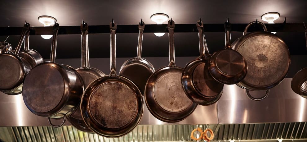 Maximize Your Kitchen Space with These Genius Organizing Ideas:  Hanging Pots and Pans